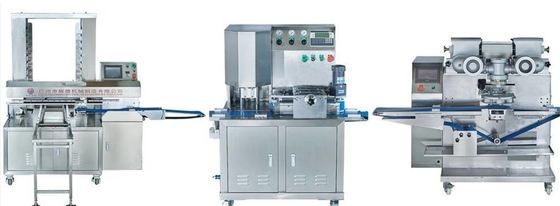 304 Stainless Steel Industrial Full Set Egg Yolk Pie Making Machine With Oven