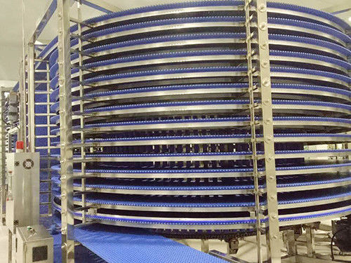 Food Industry Steam Cleaning Slag Removal Spiral Cooling Conveyor