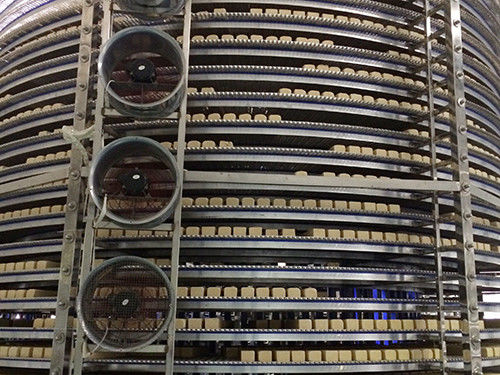 Food Industry Steam Cleaning Slag Removal Spiral Cooling Conveyor