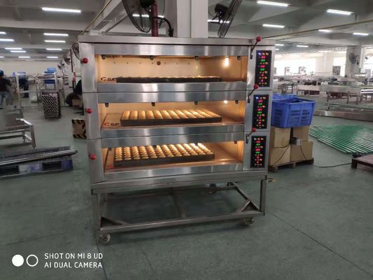 3 Phase 380V 3.1KW Pizza Toast Biscuits Rotary Rack Oven